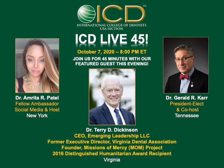 LIVE 45 Interview 10-7-2020 with Dr. Terry D. Dickinson